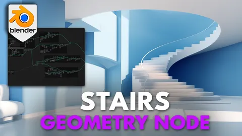 Procedural Stairs - Blender geometry nodes