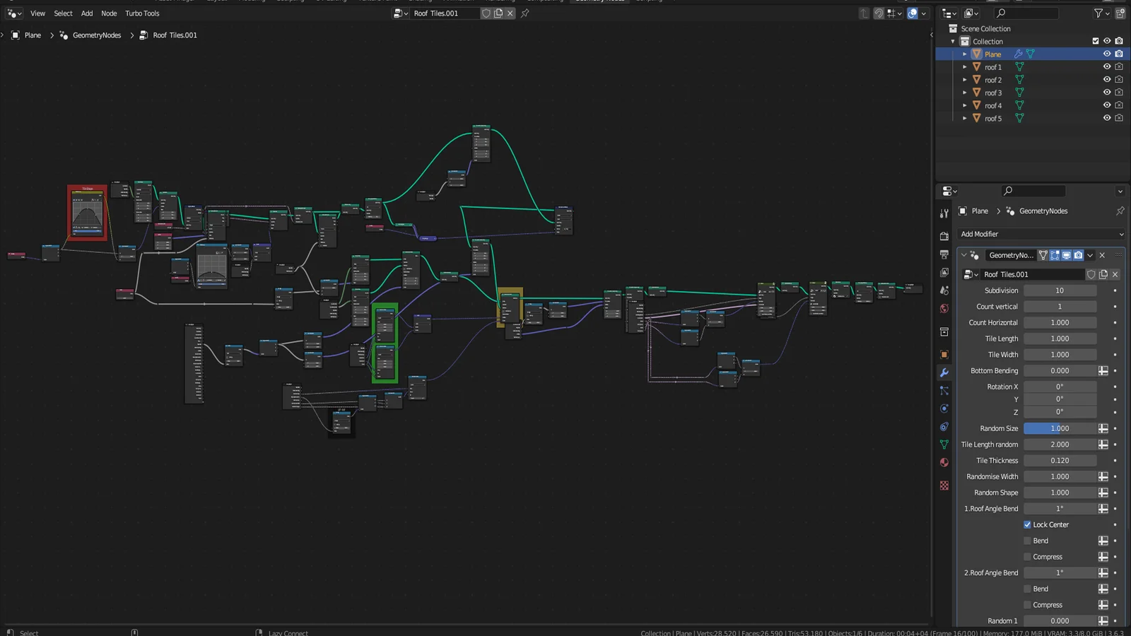 Procedural Roof Tiles screenshot 2