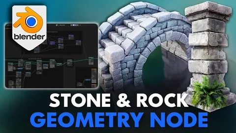 Stone & Rock Generator - Blender geometry nodes