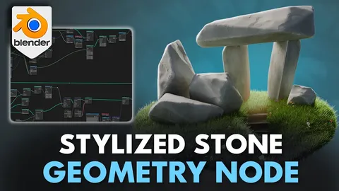 Stylized Stone Geometry Node - Blender geometry nodes