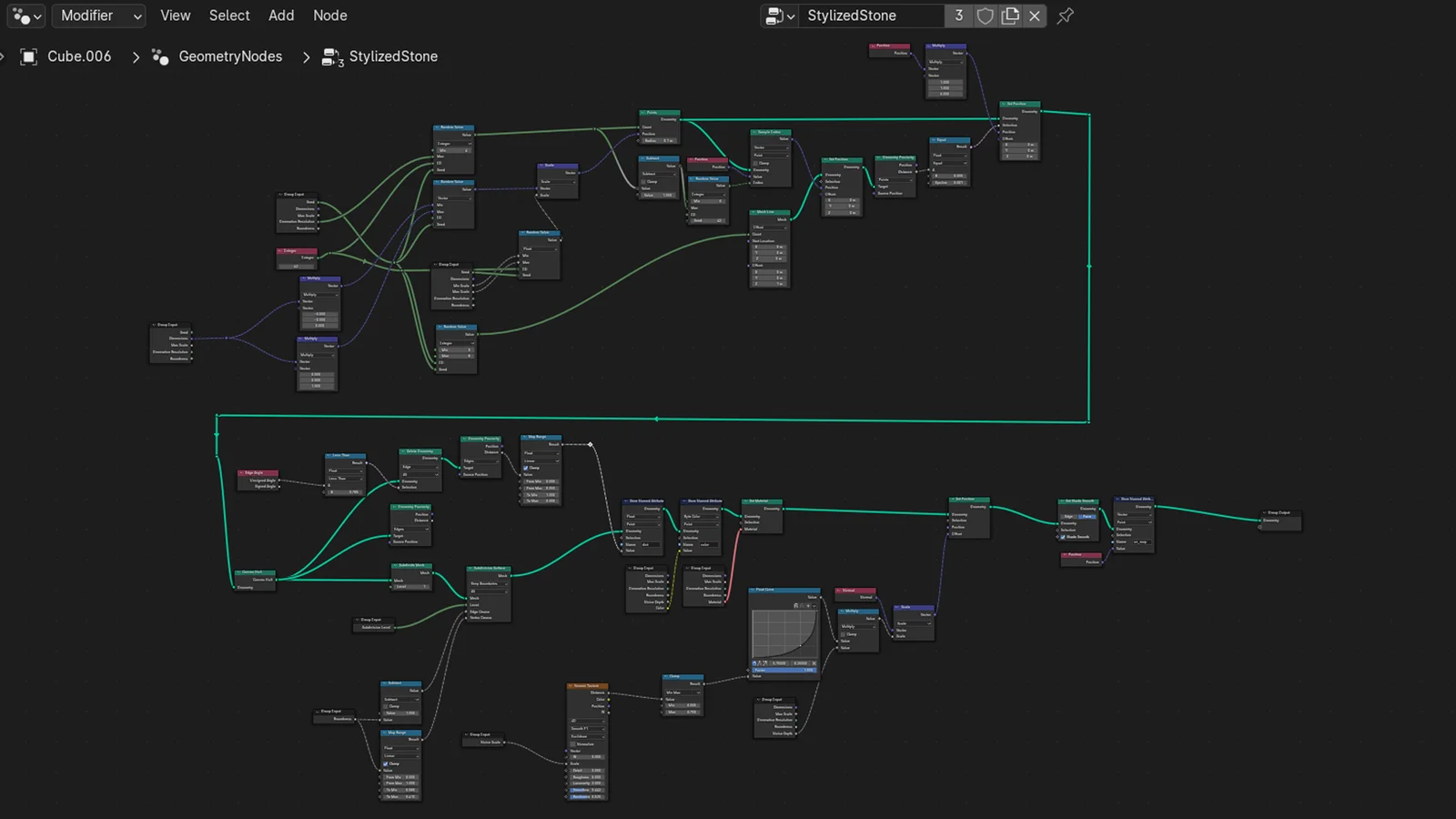 Stylized Stone Geometry Node screenshot 3