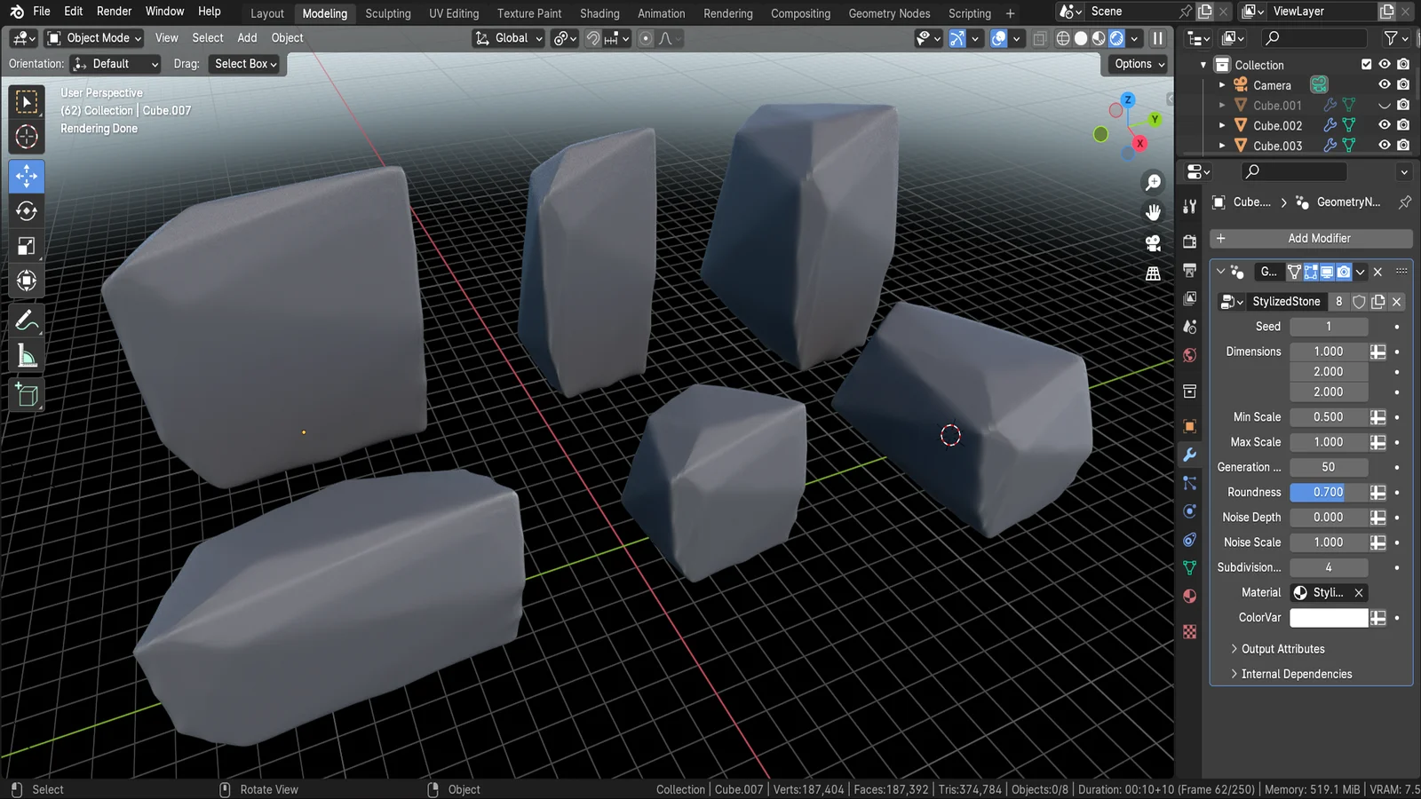 Stylized Stone Geometry Node screenshot 5