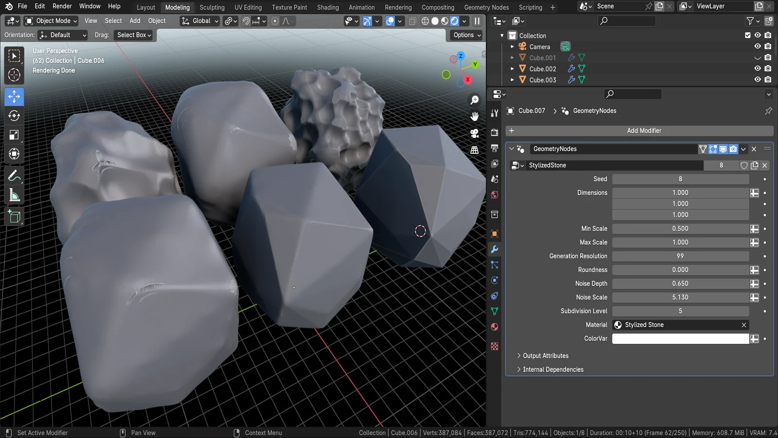 Stylized Stone Geometry Node screenshot 6