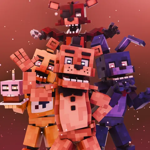 Minecraft FNAF 1 Rig Pack - Blender 3d models
