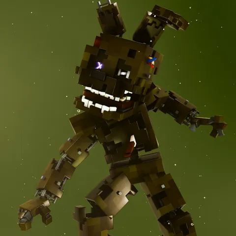 Minecraft Springtrap Rig - Blender 3d models