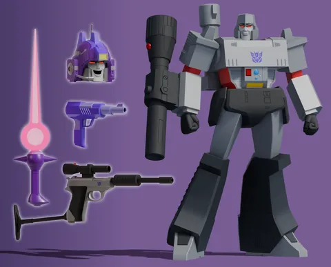 Transformers G1 Megatron - Blender 3d models