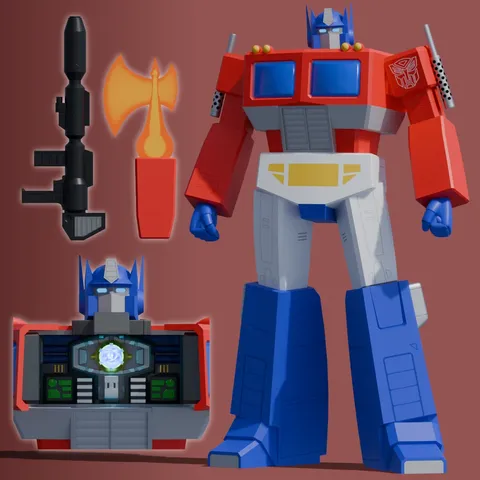 Transformers G1 Optimus Prime - Blender 3d models