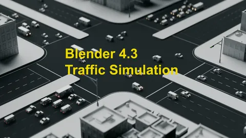 Road Traffic System Simulation - Blender geometry nodes
