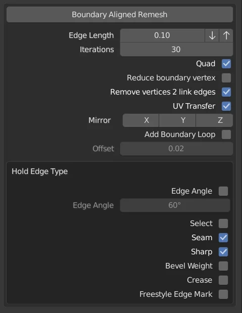 Boundary Aligned Remesh screenshot 3