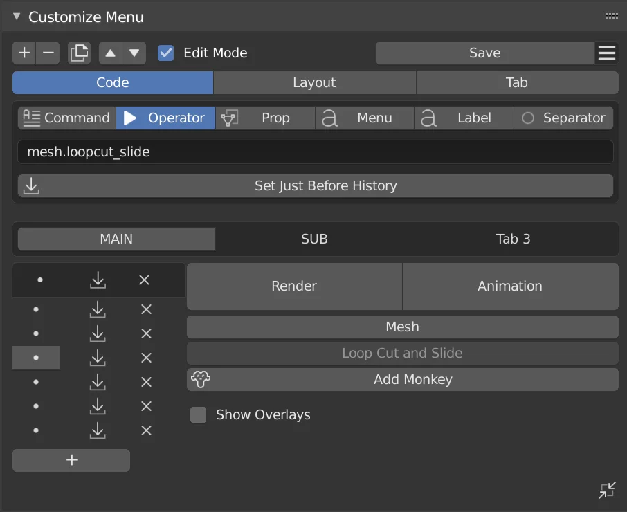 Customize Menu Editor screenshot 4