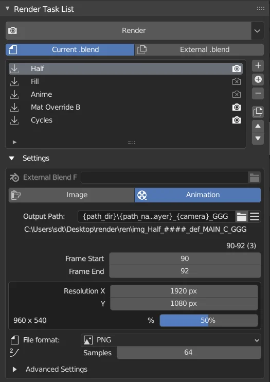 Render Task List screenshot 3