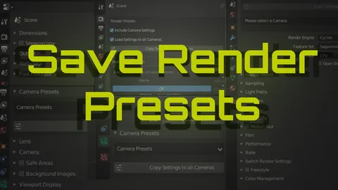 Save Render Presets - Blender addons