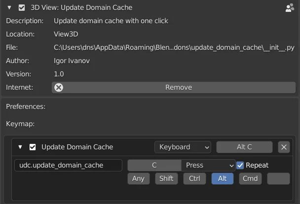 Update Domain Cache screenshot 2