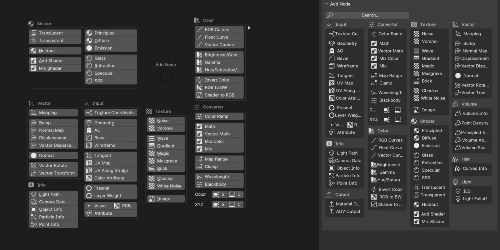 Add Node Panel Menu screenshot 2