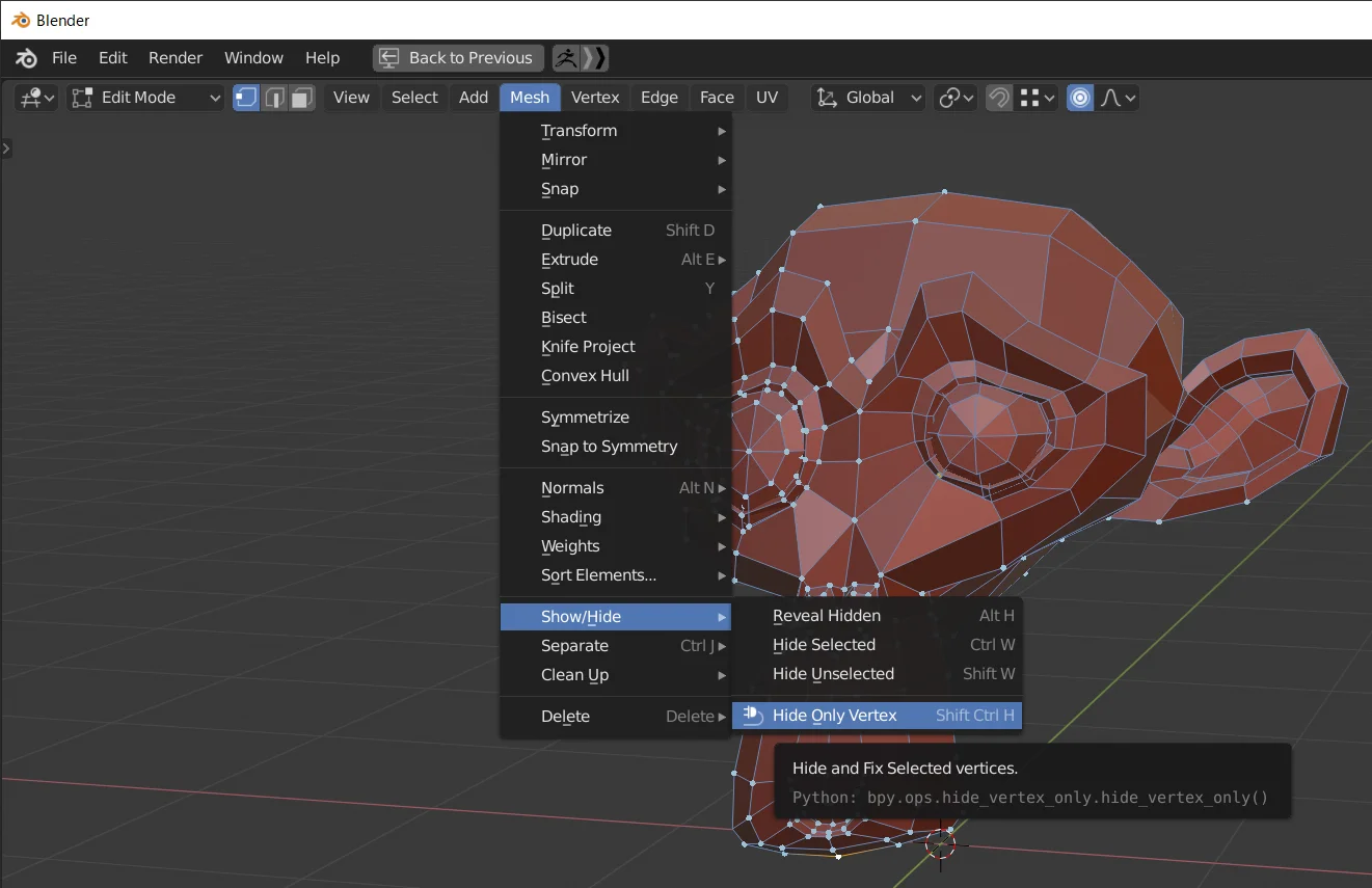 Hide Only Vertex screenshot 3