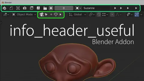 Info Header Useful - Blender addons