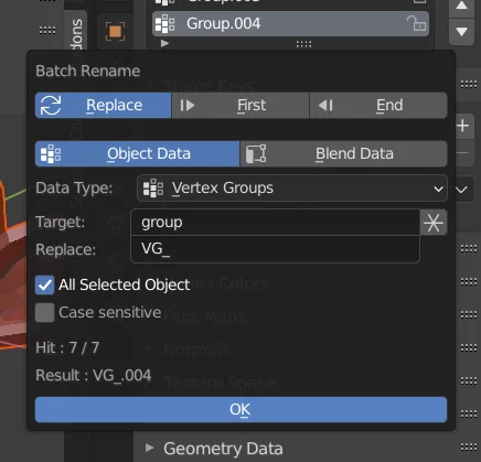 OBJData Batch Renamer screenshot 2