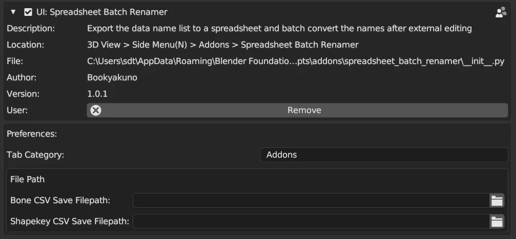 Spreadsheet Batch Renamer screenshot 4