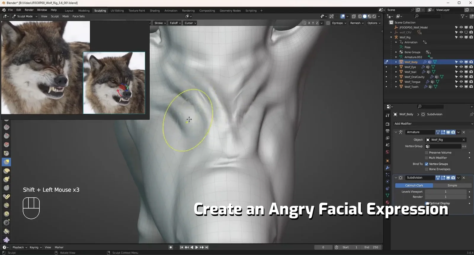 Eurasian Wolf Advanced Rigging Case Study screenshot 6