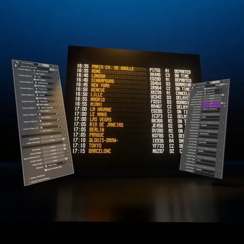 Airport Board - Blender geometry nodes