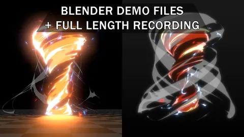 Anime Fire Tornado FX - Blender tutorials & courses