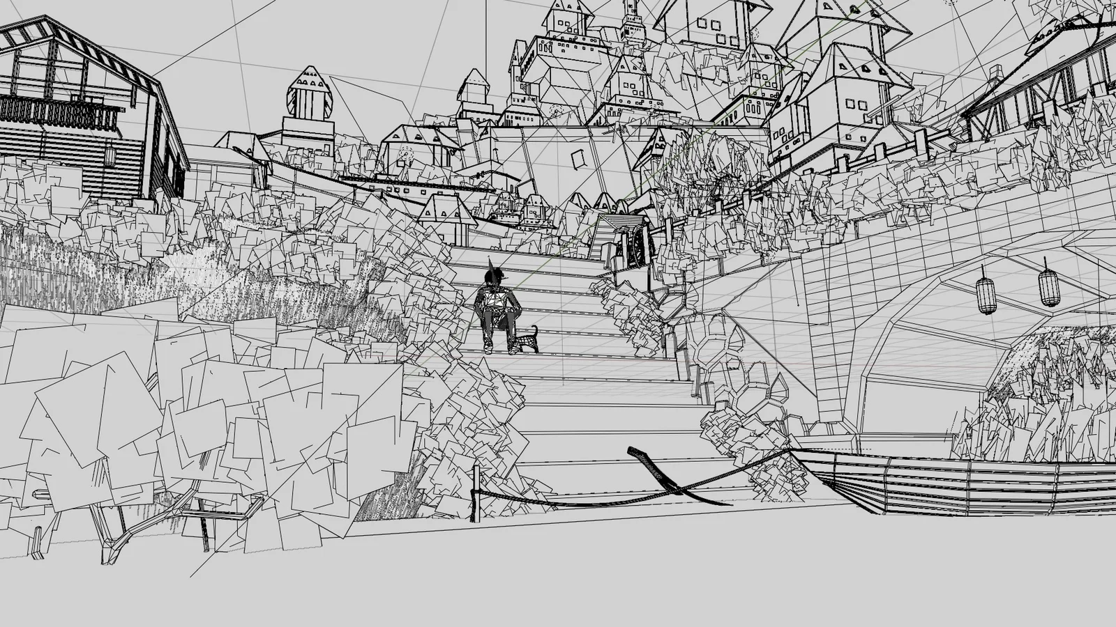 Anime Village Town Scene screenshot 7