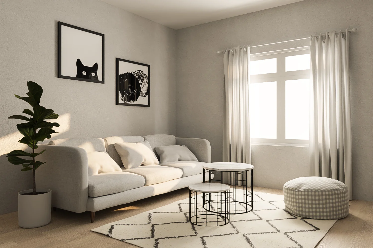 Scandinavian Living Room Archviz screenshot 3