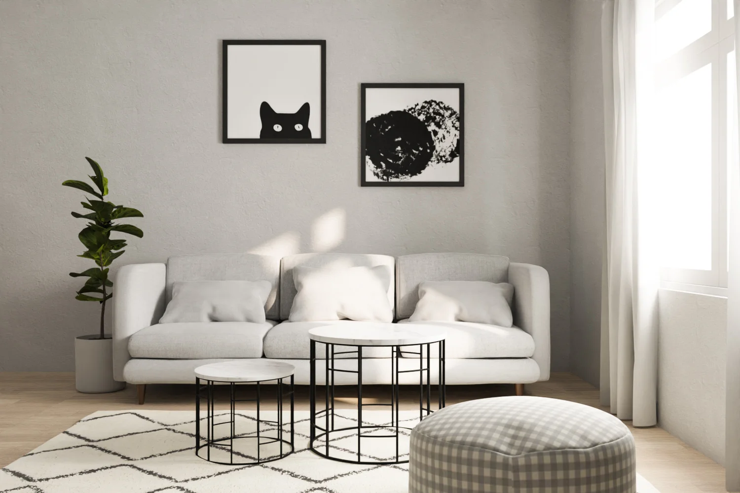 Scandinavian Living Room Archviz screenshot 5