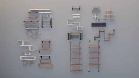 Floating Shelves - Blender 3d models