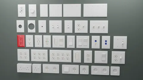 Switches and Receptacles - Blender 3d models