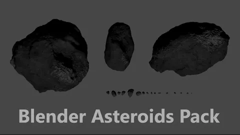 Asteroids Pack - Blender 3d models