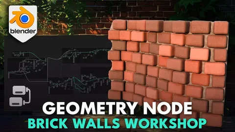 Geometry Node Brick Walls Workshop - Blender tutorials & courses