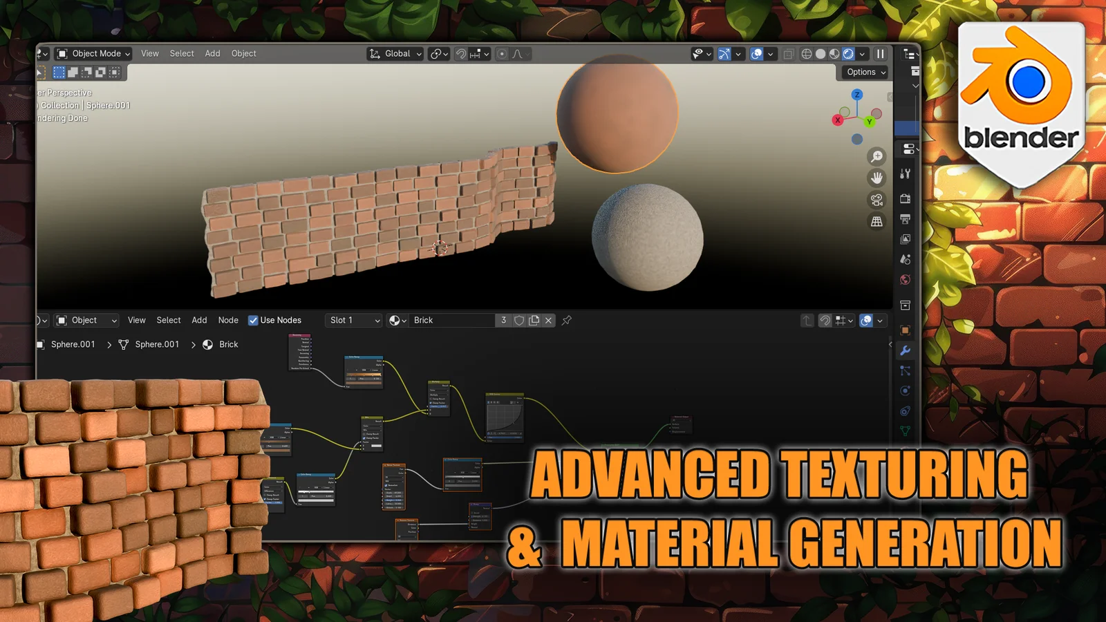 Geometry Node Brick Walls Workshop screenshot 3