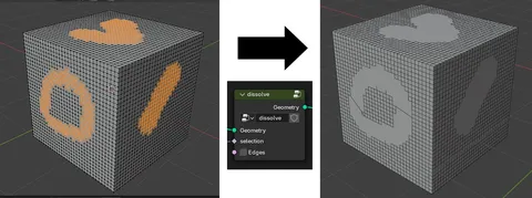 Dissolve Node - Blender geometry nodes