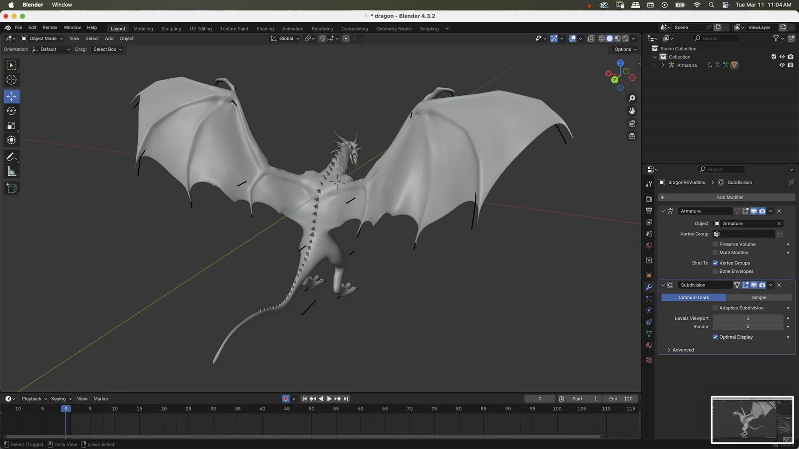 Rigged Dragon Basemesh screenshot 4