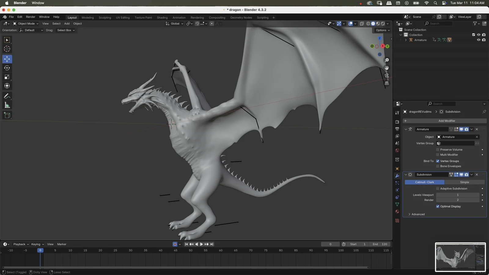 Rigged Dragon Basemesh screenshot 5