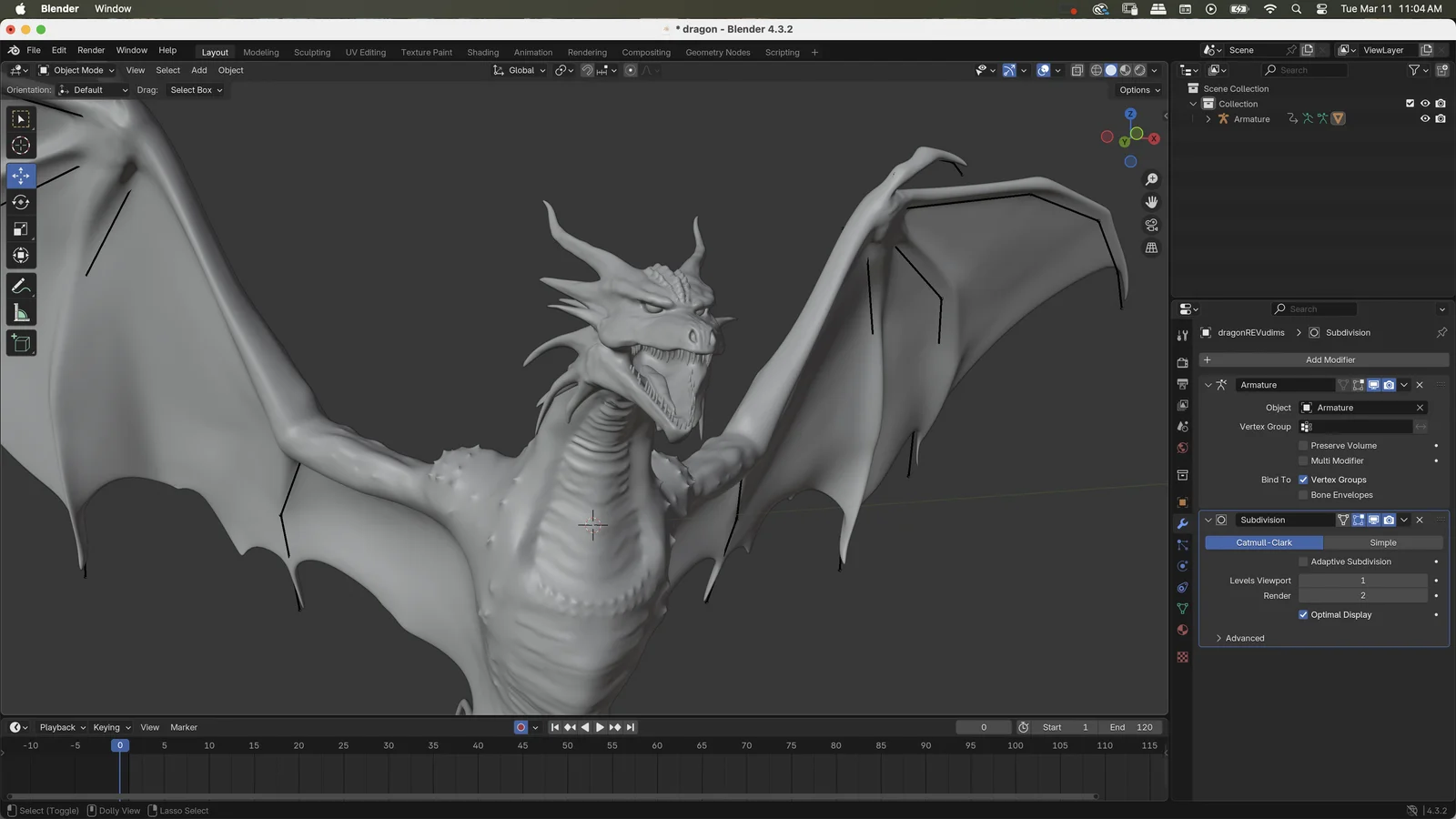 Rigged Dragon Basemesh screenshot 6