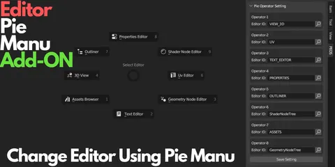 Editor Pie Menu - Blender addons