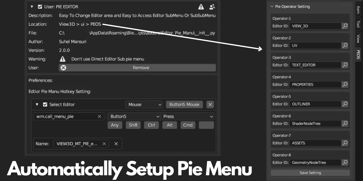 Editor Pie Menu screenshot 2