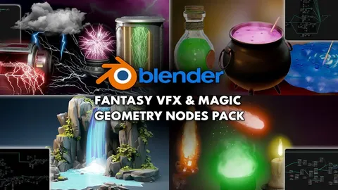 Fantasy VFX & Magic Nodes - Blender geometry nodes