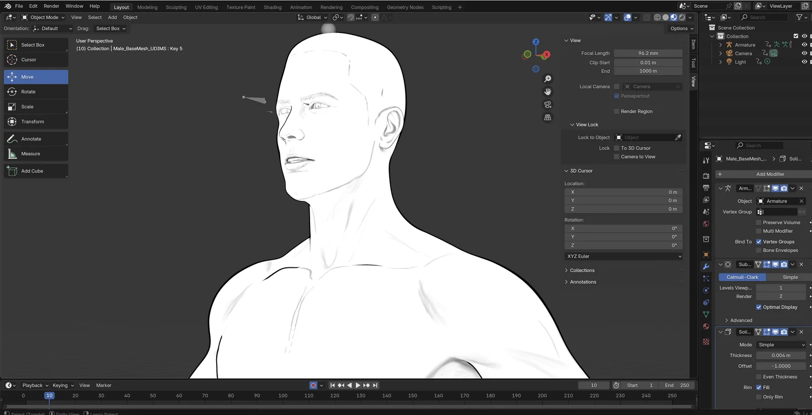 Male Base Mesh screenshot 4