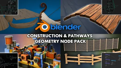 Construction & Pathways Kit - Blender geometry nodes