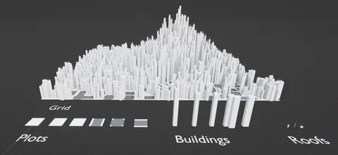 Procedural City - Blender geometry nodes