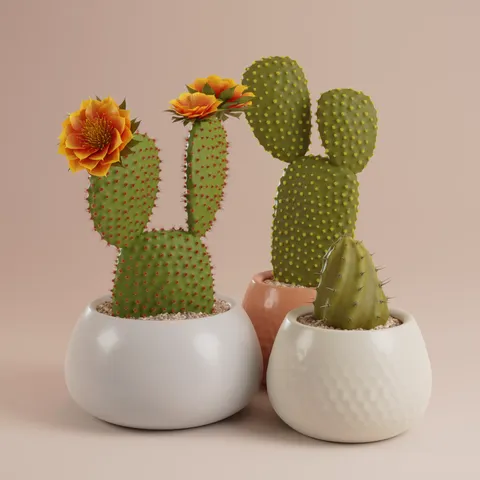 Ear Cactus - Blender geometry nodes
