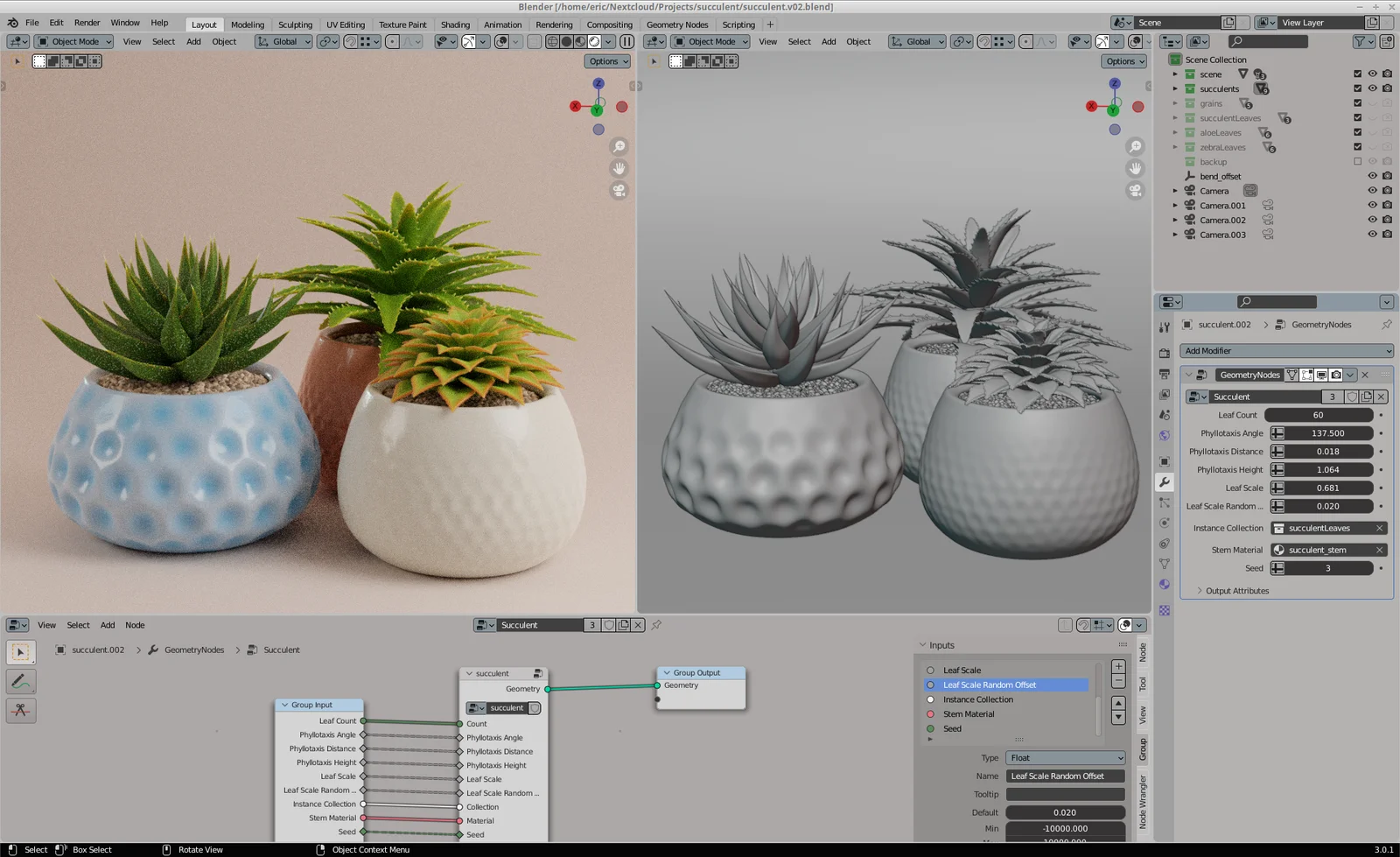 Geometry Nodes Succulents screenshot 5