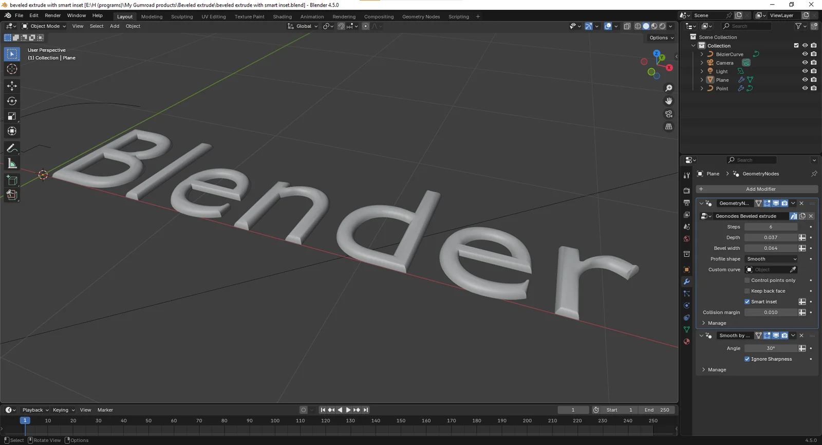 Beveled Extrude With Smart Inset screenshot 2