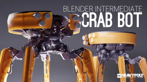 Blender Intermediate: Crab Bot - Blender tutorials & courses