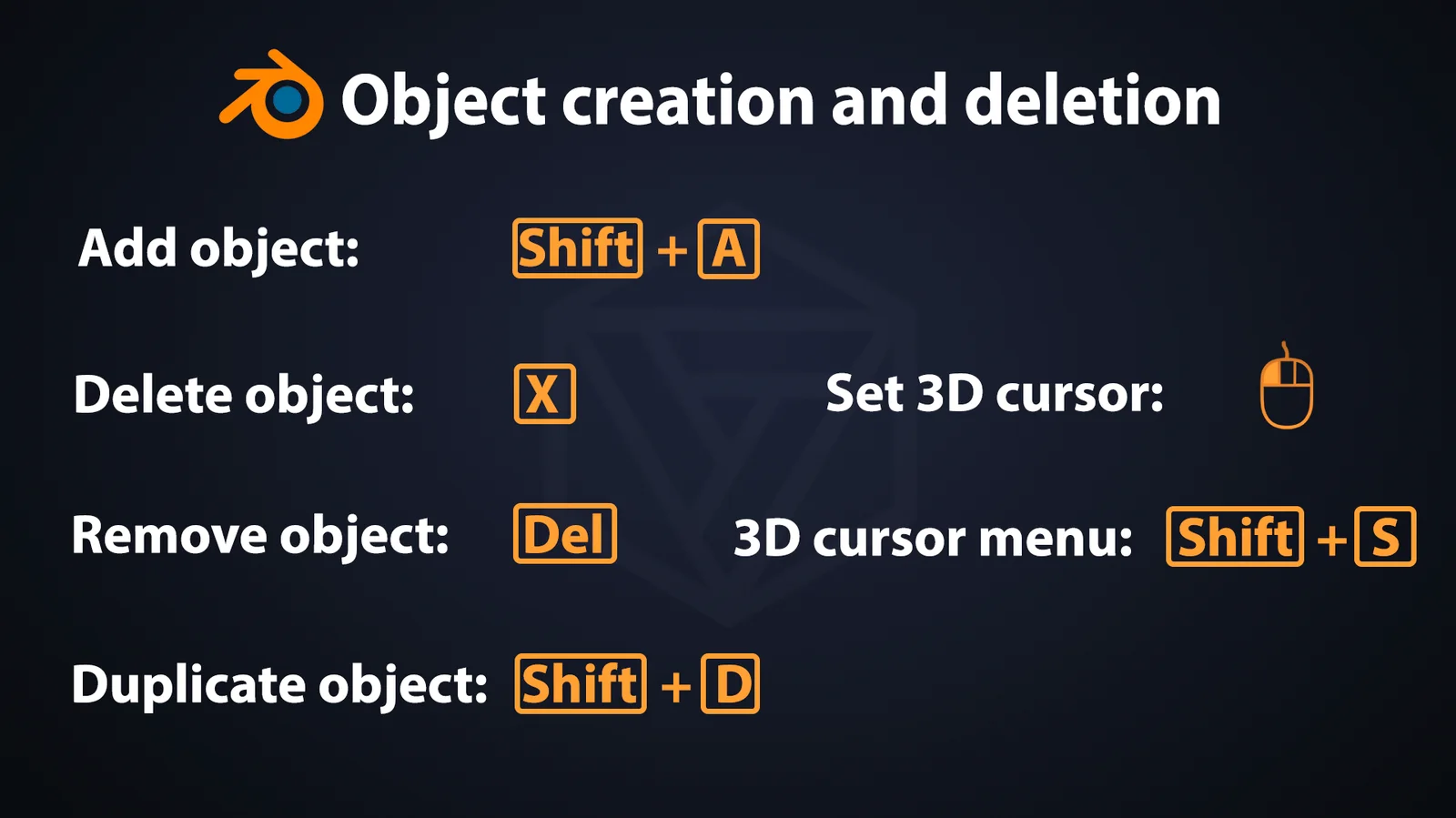 Blender Keyboard Shortcuts screenshot 3