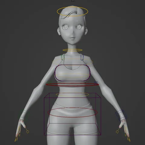 Lowpoly Character Rig - Blender 3d models