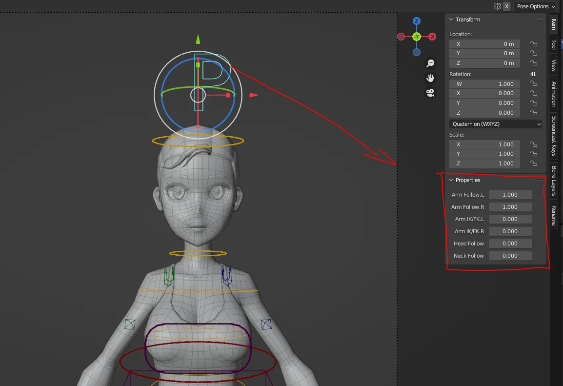 Lowpoly Character Rig screenshot 2